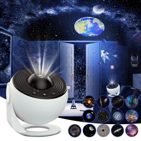 13 In 1 Planetarium Galaxy Starry Sky Projector Night Light Star Aurora Projection Lamp For Kids Bedroom Home Party Decor